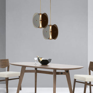 Valentina Suspension Rond LED Simplicité Noir Métal/Verre Chambre à Coucher