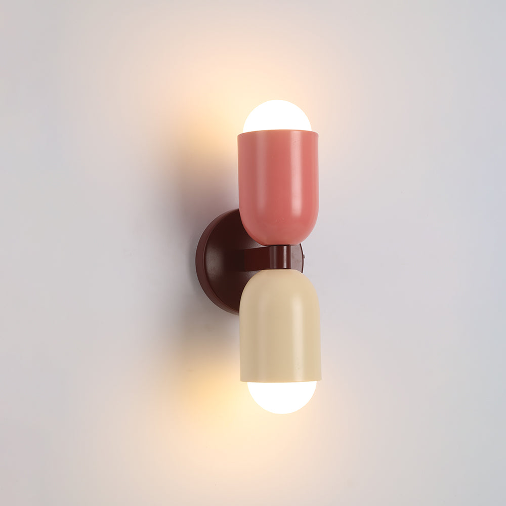 Zareno Applique Murale Cylindre Scandinave Métal Coloré Salon-Cielum