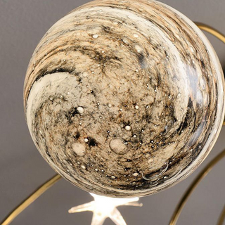 Aria Design Italien LED Plafonnier Planète Moderne Métal/Verre Coloré Salon