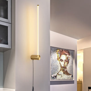 Ray Applique Murale Linéaire Simple, Métal/Acrylique, Cuivre/Nickel, Chambre