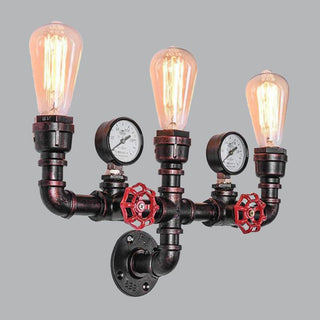 Silva Applique Murale Conduite d'Eau Design Industrielle Métal Acrylique Bronze Salon