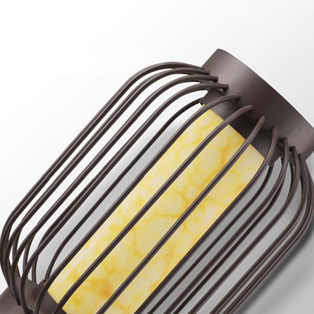Ray Lampadaire Solaire Cylindre Moderne, Métal, Noir, Allée