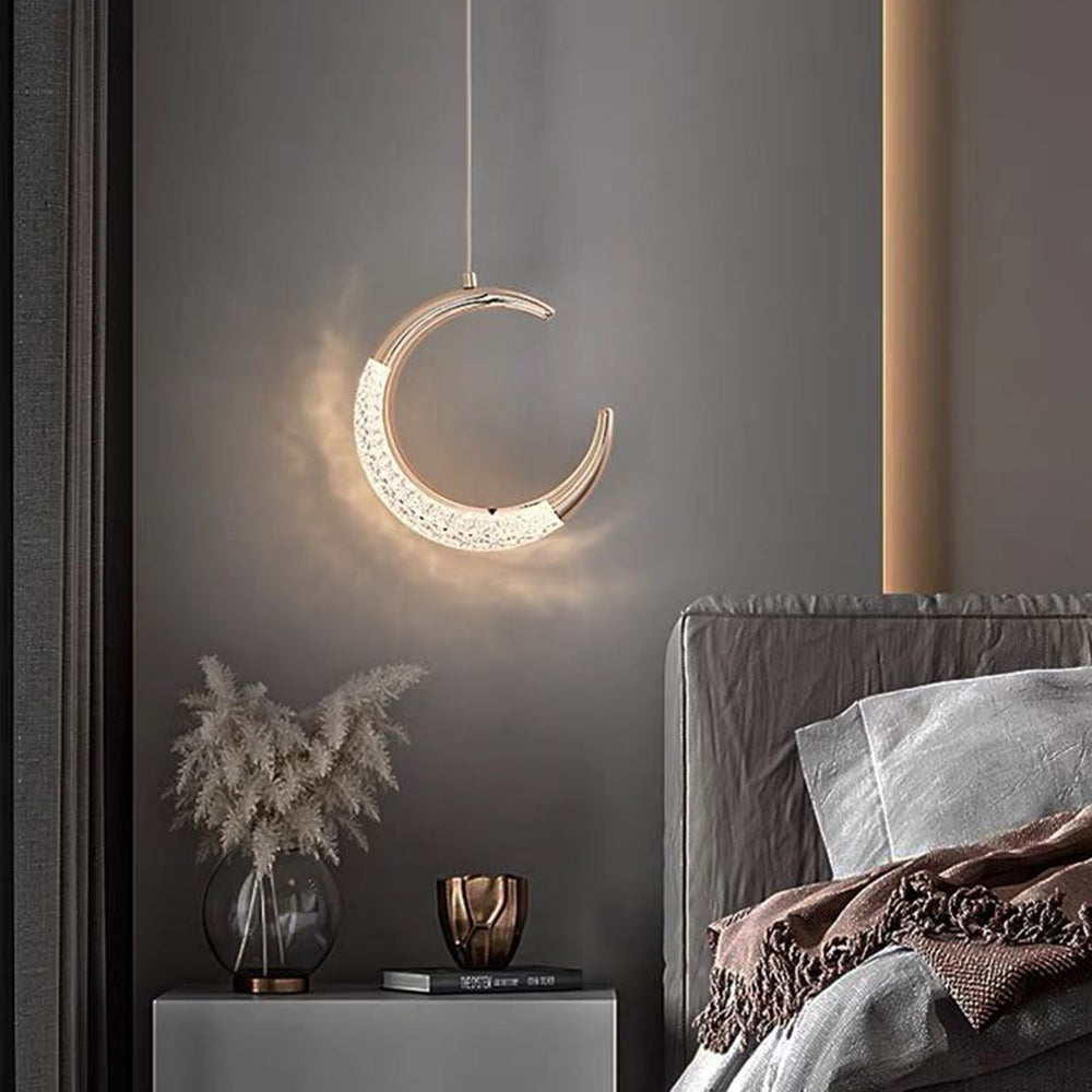Kristy Luminaires Suspensions Arc Deco Moderne Simple Métal/Acrylique Doré Salon
