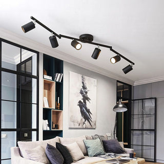 Arisha Moderne LED Plafonnier Blanc Noir Métal Salon Chambre à coucher