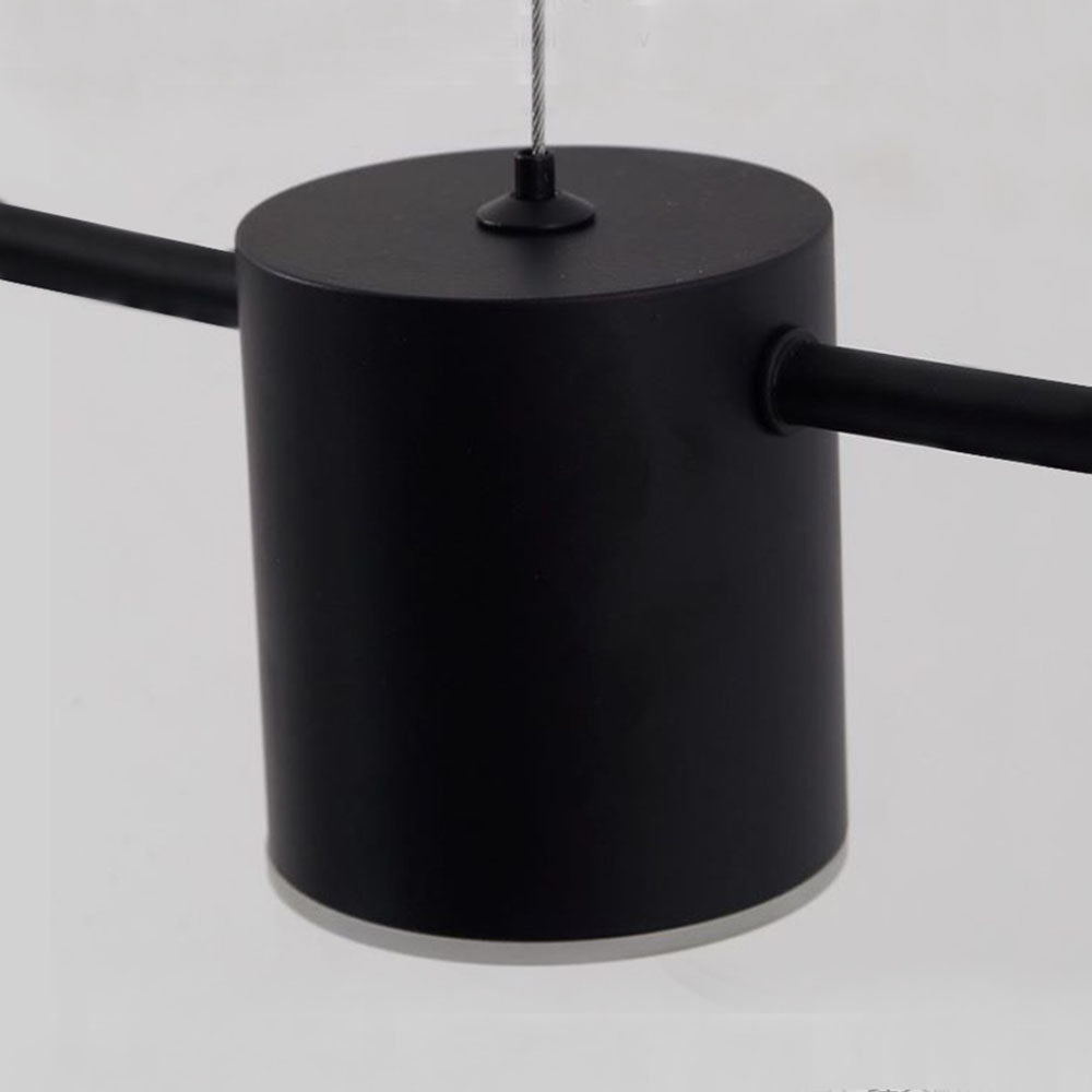 Arisha Modern LED Suspension Or Noir Métal Salon Chambre à Coucher