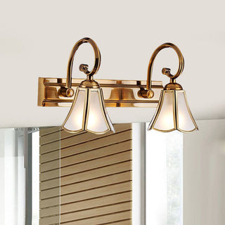 Ray Applique Murale Fleur Vintage LED Métal/Verre Or Salon/Salle de Bain