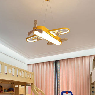 Aria Moderne LED Suspension Jaune/Bleu Métal/Acrylique Salon