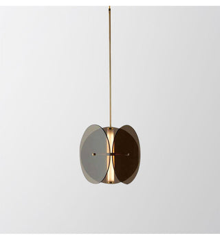 Valentina Suspension Rond LED Simplicité Noir Métal/Verre Chambre à Coucher