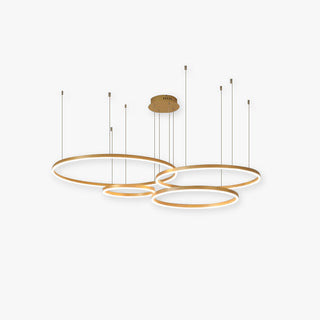 Zorin Suspension Anneau Moderne Métal Noir/Doré/Café Salon-Luire
