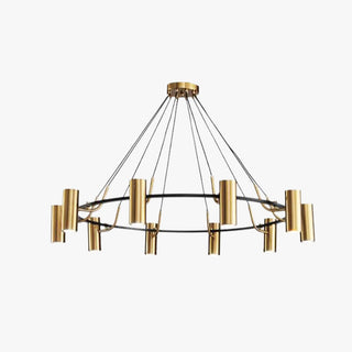 Arisha Moderne Anneau LED Suspension Doré Métal Salon Chambre à Coucher