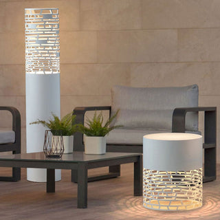 Ray Ronde  LED Lampe de Table Blanc Métal/Acrylique Extérieur Jardin