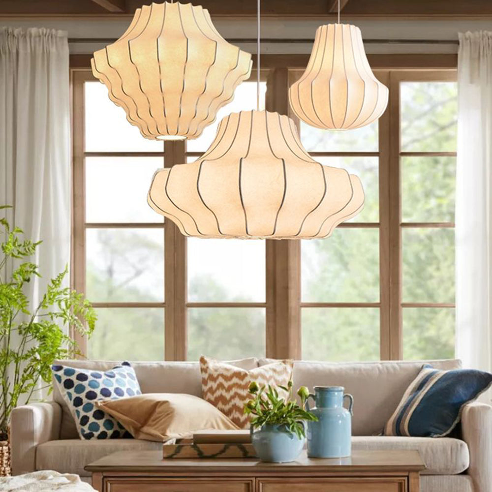 Ritta Design Italien Luminaires Suspensions Moderne Métal Soie Blanc Salle à Manger