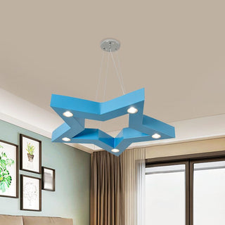 Aria Moderne LED Suspension Jaune Bleu Vert Métal Salle à Manger