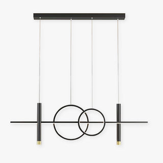 Arisha Suspension Circulaire Moderne LED Métal Noir/Or Salon/Salle à manger