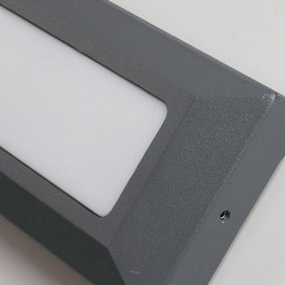 Ray Éclairage Escalier Extérieur Rectangulair Simple, Métal/Acrylique, Noir/Gris, Escalier