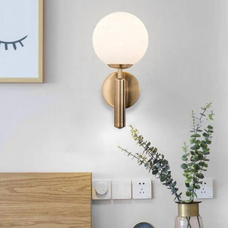 Valentina Applique Murale LED Boule Simple Moderne Métal/Verre Noir/Or Couloir/Chambre/Salon