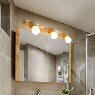 Kovonor Applique Murale LED Carrée Globe Réglable Naturelle Métal/Bois-Luire