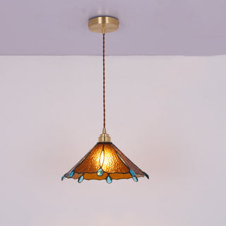 Tiffany Vintage Suspension Métal/Verre Chambre/Salon/Entrée
