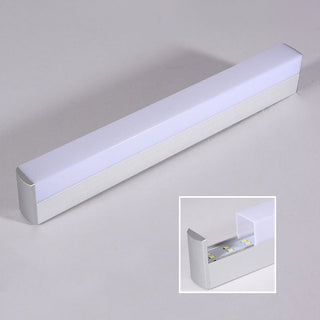 Arisha Applique Murale à Miroir Moderne Design LED Rectangulaire Métal Acrylique Blanc Salle de Bain