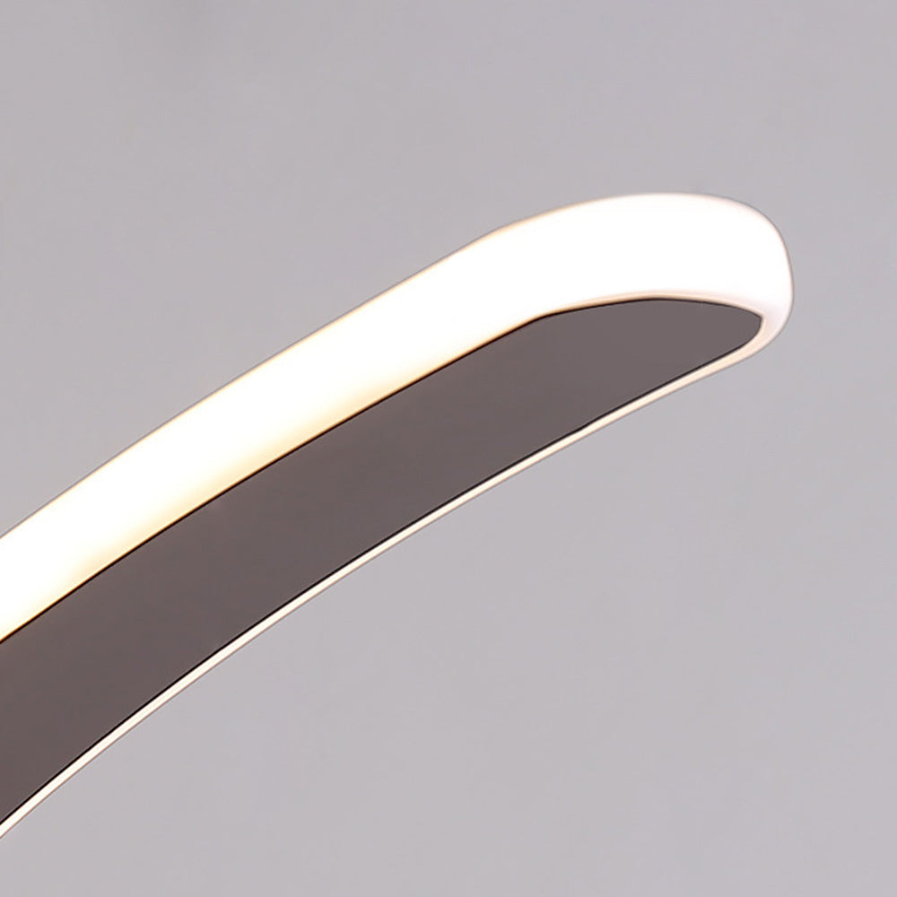 Ray Design Lampadaire Arche Simple Métal/Silicone Café/Blanc Salon/Chambre à Coucher