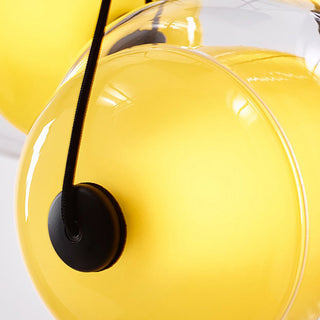 Valentina Design Luminaires Suspensions Bulle Moderne LED Verre Bleu/Jaune/Rose/Blanc Salon/Chambre à Coucher