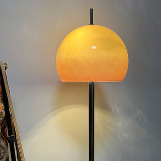 Mira Lampadaire Champignon Moderne, Métal/Verre, Jaune, Salon