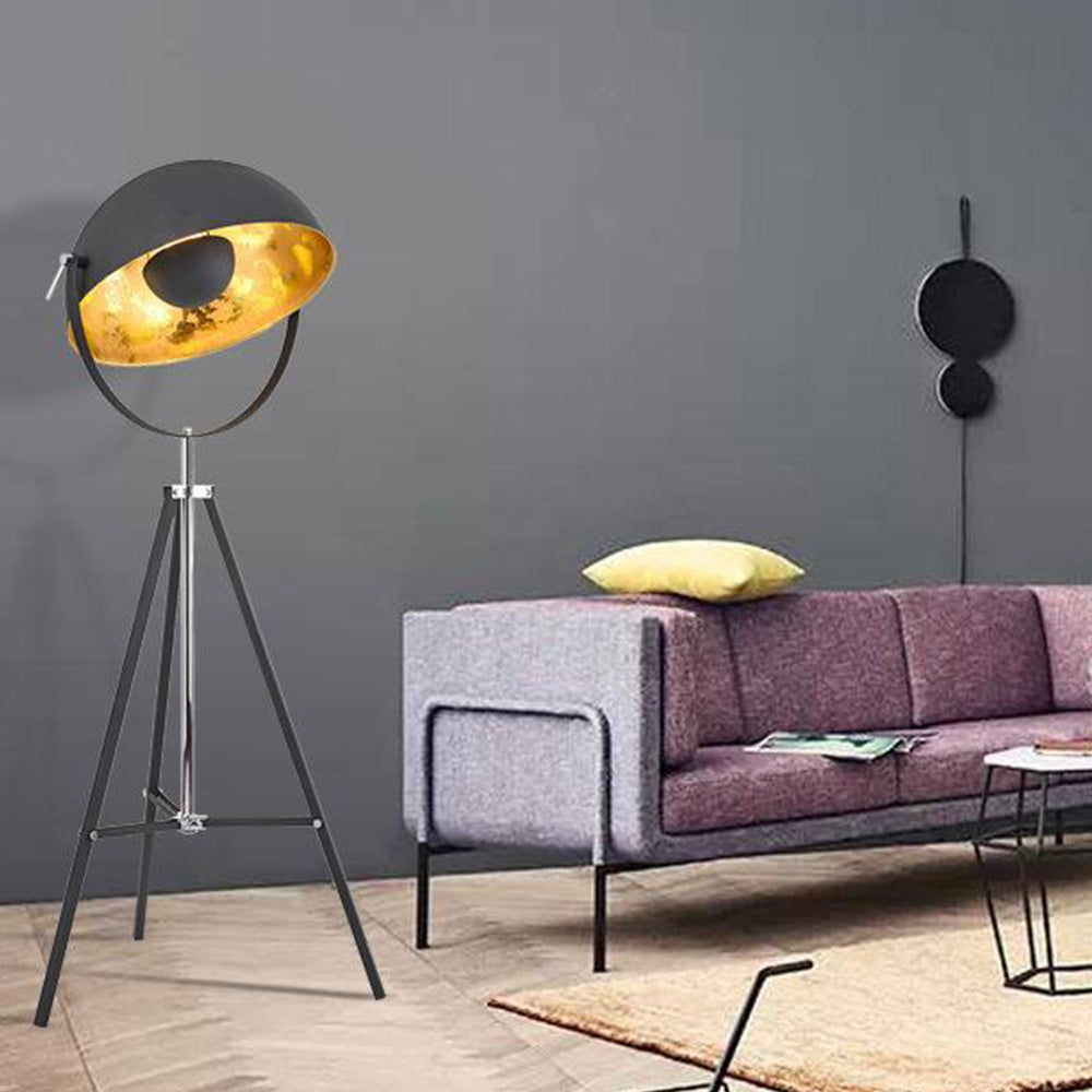 Mira Moderne Lampadaire Projecteur Vintage Métal Noir Salon/Chambre