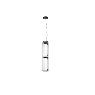 Valentina Luminaires Suspensions LED Cylindre Minimalisme Métal/Verre Transparent Salon/Chambre à Coucher
