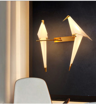 Arisha Lampe Murale Oiseau Vintage/Art-Deco, Métal/Acrylique, Chambre à Coucher