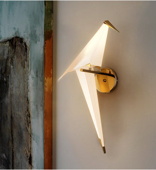 Arisha Lampe Murale Oiseau Vintage/Art-Deco, Métal/Acrylique, Chambre à Coucher