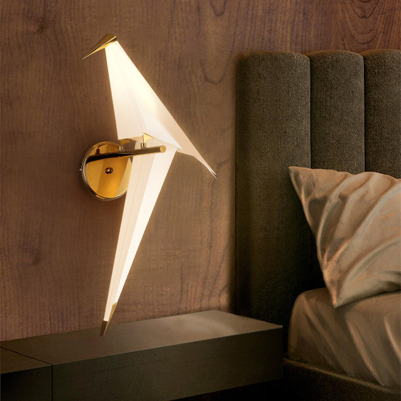 Arisha Lampe Murale Oiseau Vintage/Art-Deco, Métal/Acrylique, Chambre à Coucher
