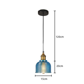 Sostel Vintage Luminaires Suspension. Bleu/Rouge/Transparent/Ambre-Luire