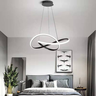 Arisha Luminaires Suspension d'anneaux Contemporains Minimaliate, Métal