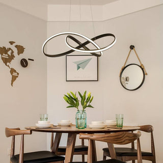 Arisha Luminaires Suspension d'anneaux Contemporains Minimaliate, Métal