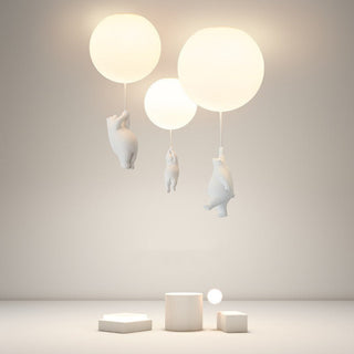 Novenel Bear Balloon Suspension/ Plafonnier Ballon Moderne Résine Chambre-Luire
