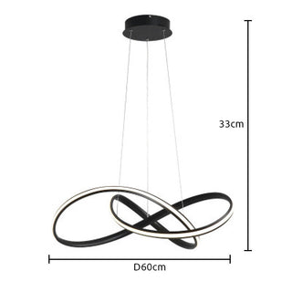 Arisha Luminaires Suspension d'anneaux Contemporains Minimaliate, Métal