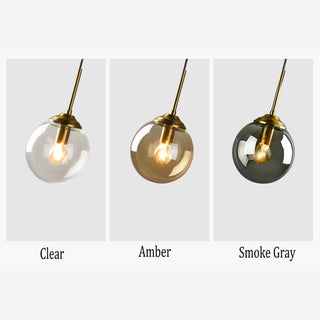 Mavar Luminaires Suspension Verre Transparent Ambre-Luire