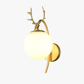 Valentina Applique Murale Bois de Cerf Art-Déco Moderne Métal/Verre Noir/Or Salon