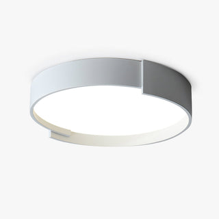 Arisha Plafonnier Rond Moderne, Métal/Acrylique, Blanc/Gris/Vert/Doré, Salon