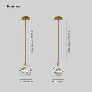 Kristy Suspension Luxe Moderne Métal/Cristal Salle à manger