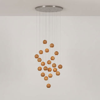 Wooden Orb Sphere Cluster Pendant Light-Neutral Decor