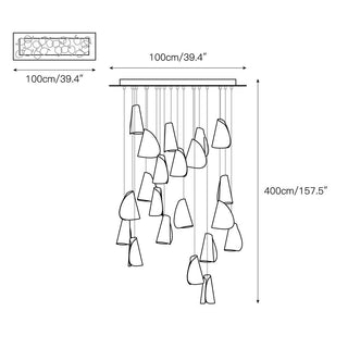 Ulfuvye Suspension Céramique Porcelaine