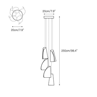 Ulfuvye Suspension Céramique Porcelaine
