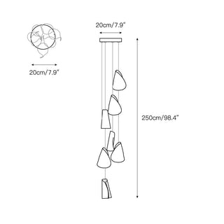 Ulfuvye Suspension Céramique Porcelaine