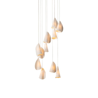 Olshaion Lampe Suspendue Géométrique en Céramique
