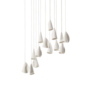 Olshaion Lampe Suspendue Géométrique en Céramique