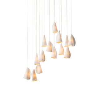Olshaion Lampe Suspendue Géométrique en Céramique