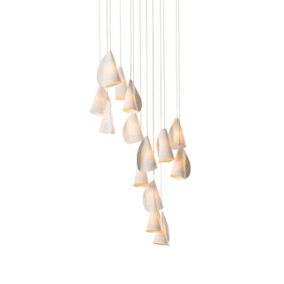 Olshaion Lampe Suspendue Géométrique en Céramique