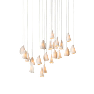 Olshaion Lampe Suspendue Géométrique en Céramique