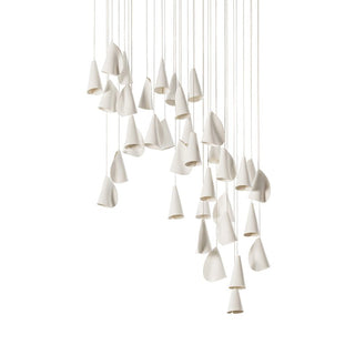 Olshaion Lampe Suspendue Géométrique en Céramique